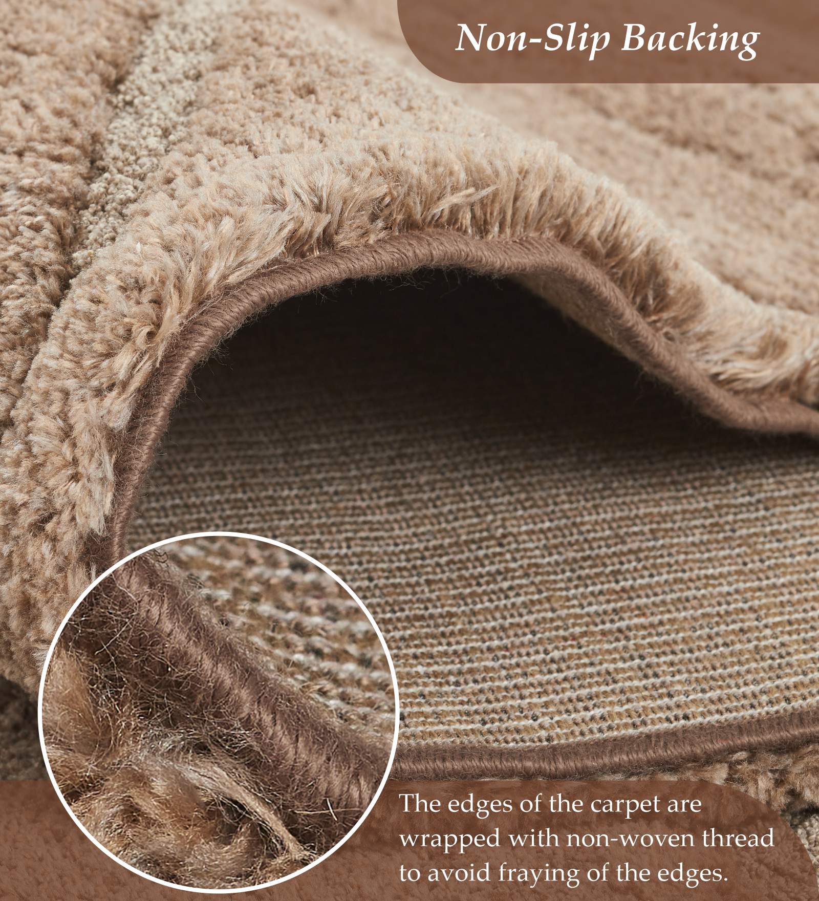Masai Abstract Shaped Carpet Brown and Cream