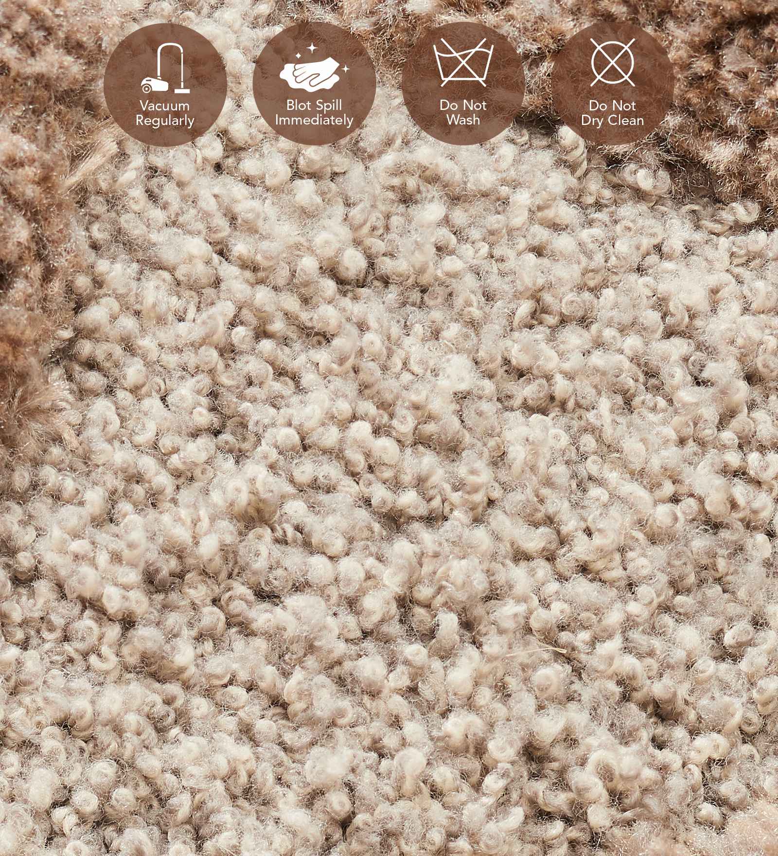 Masai Abstract Shaped Carpet Brown and Cream