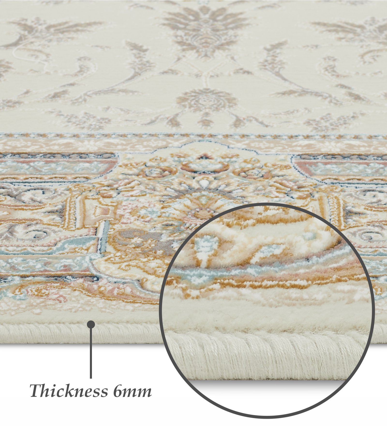 Ahvaz Machine Made Carpet Cream