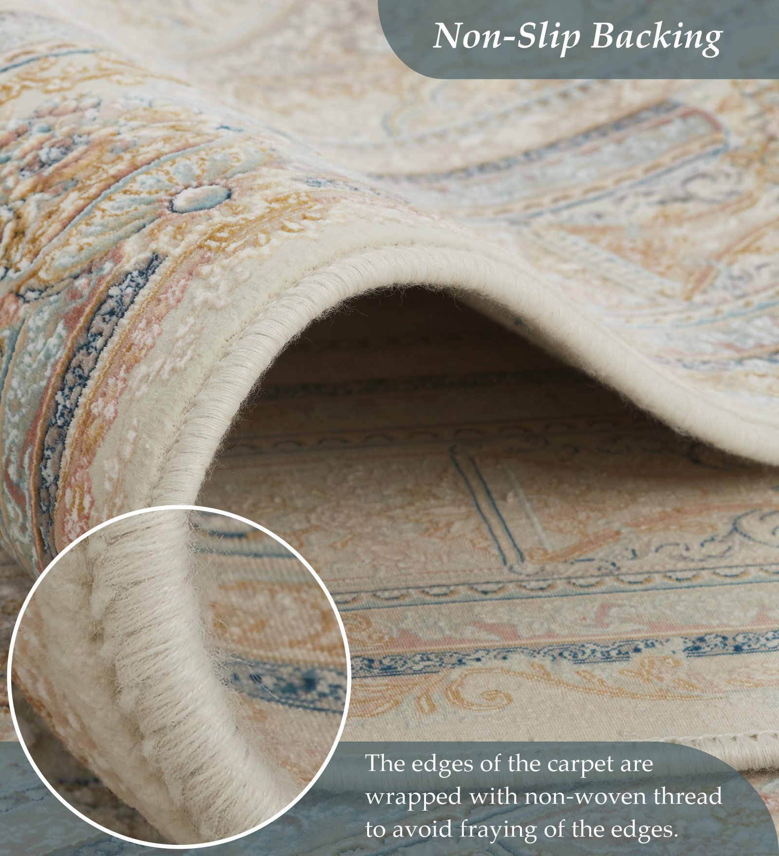 Ahvaz Machine Made Carpet Cream