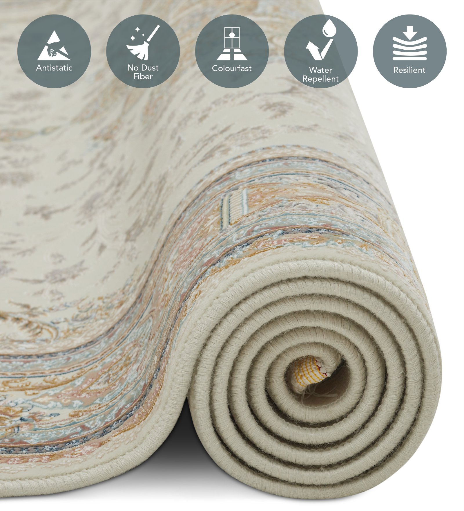 Ahvaz Machine Made Carpet Cream