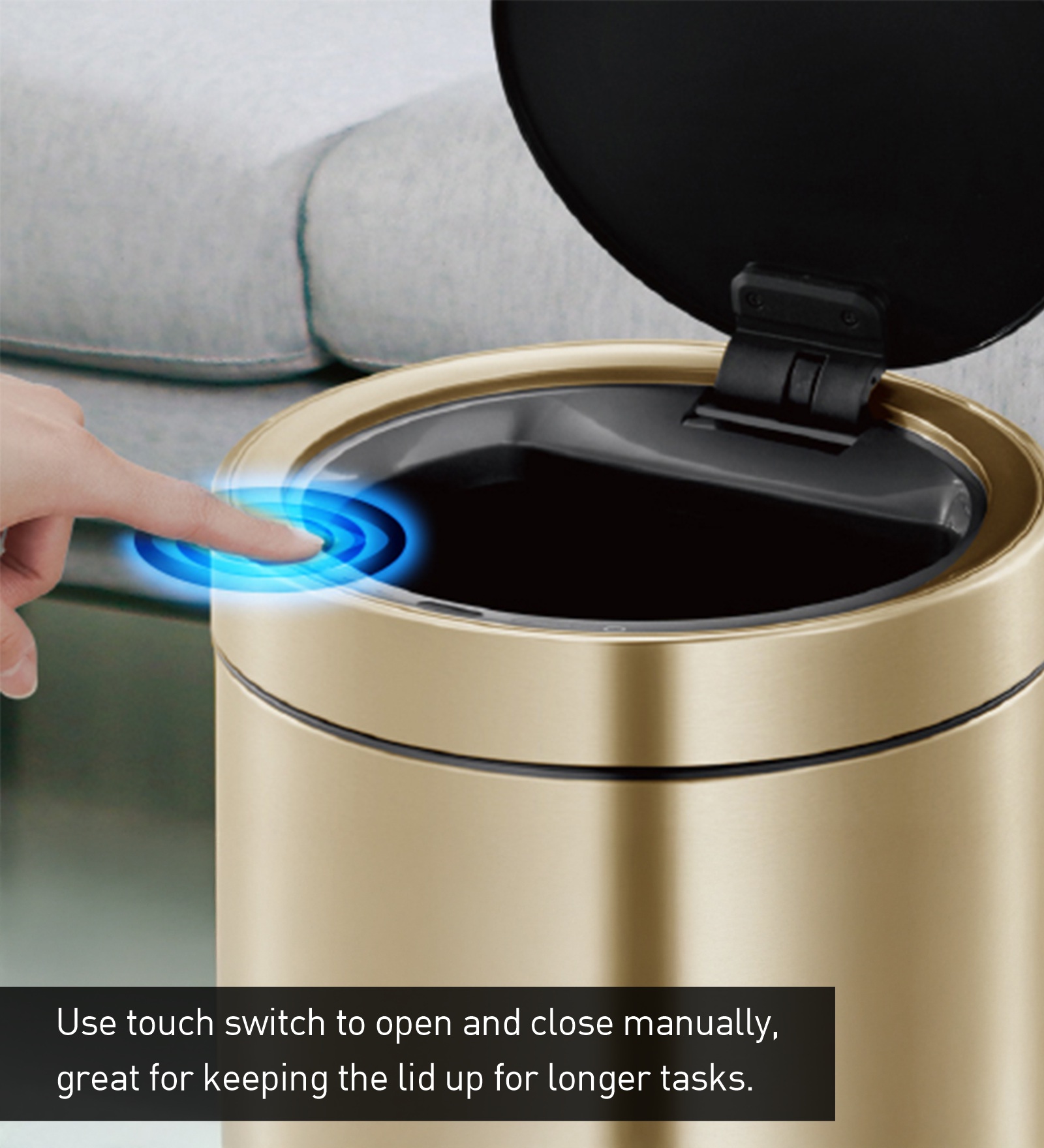 Eko 9286R DOCOMO Smart Sensor Bin Champagne Gold