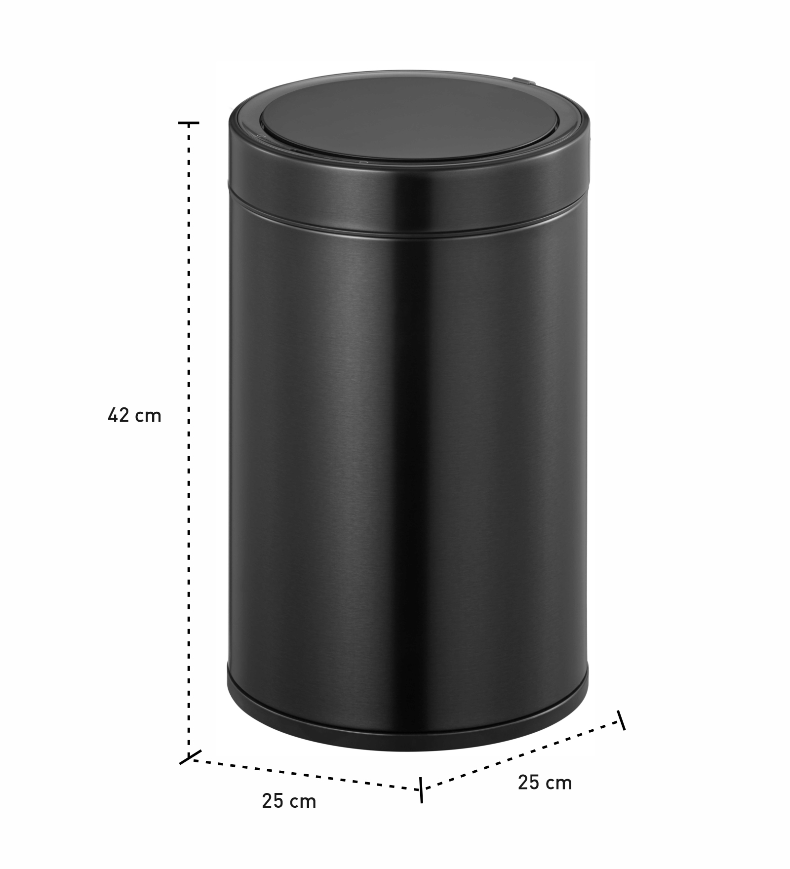 Eko 9286R DOCOMO Smart Sensor Bin Black Steel