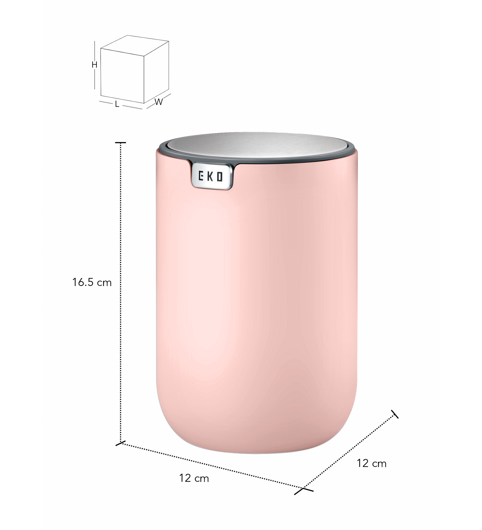 Eko 9206 Fandy Fingerprint Resistant Table Bin Pink