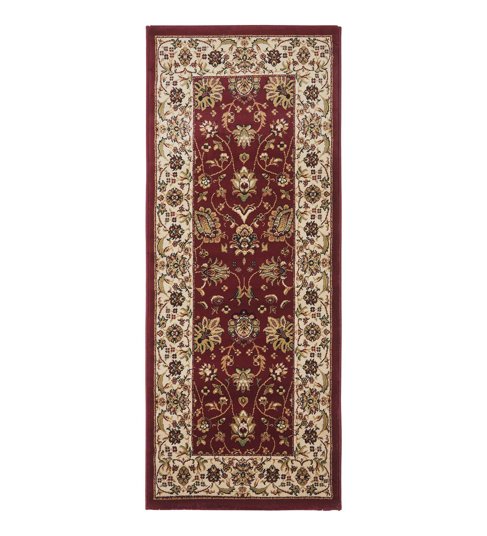 Esfahan Classical Bedside Runner Beige and Maroon