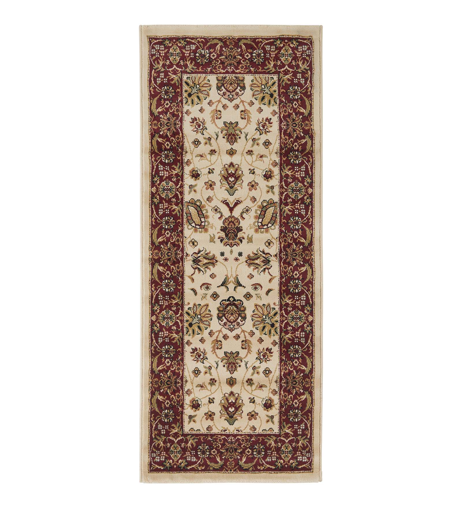 Esfahan Classical Bedside Runner Beige Red