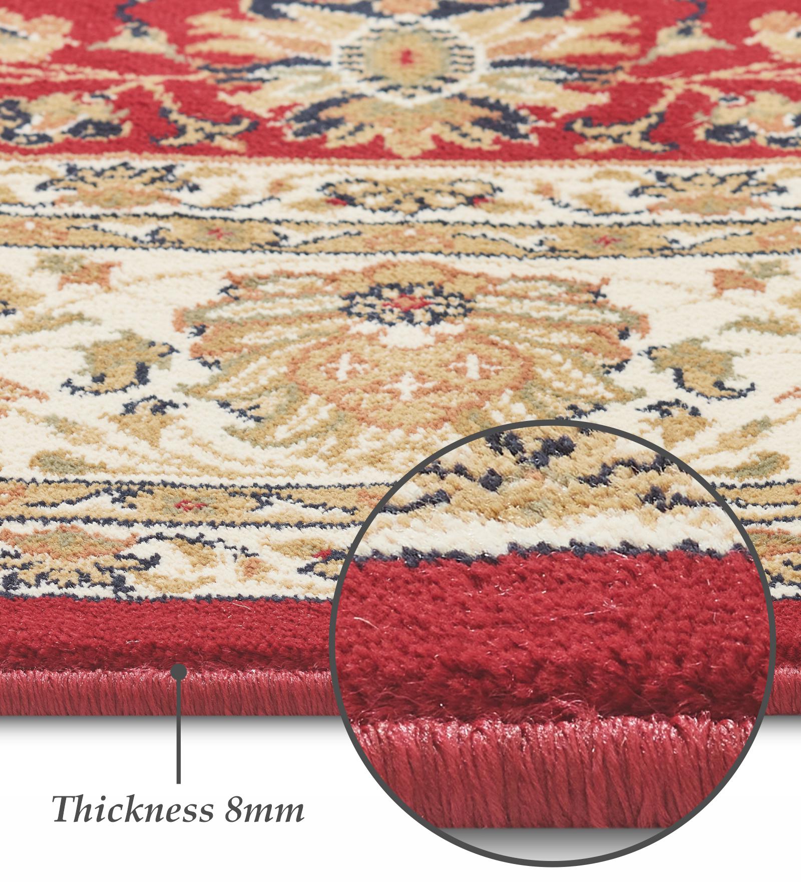 Esfahan Classical Machine Made Carpet Maroon