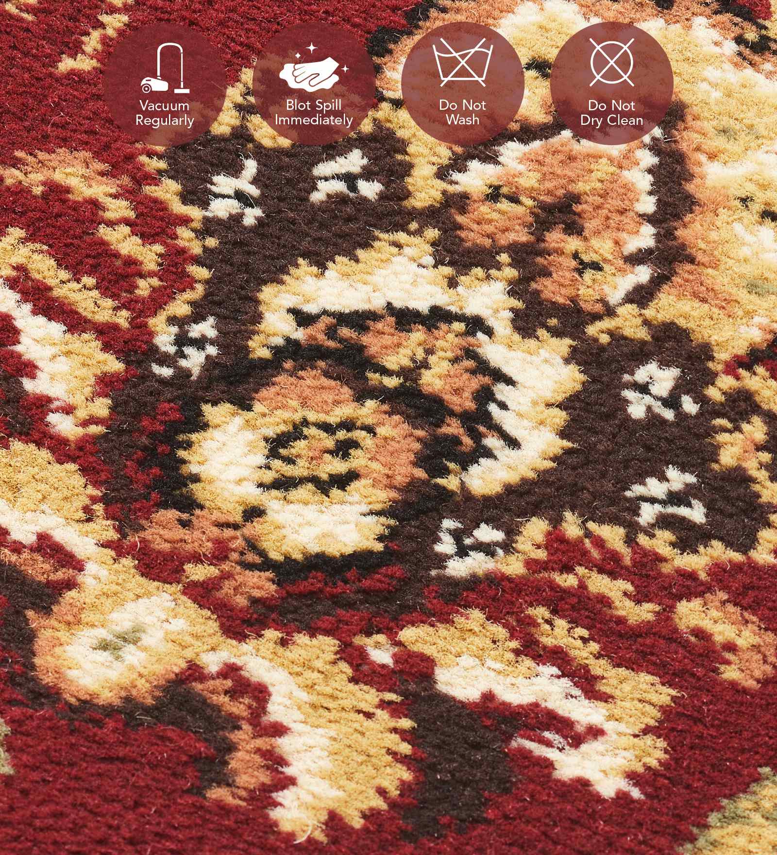 Esfahan Classical Machine Made Carpet Beige and Maroon