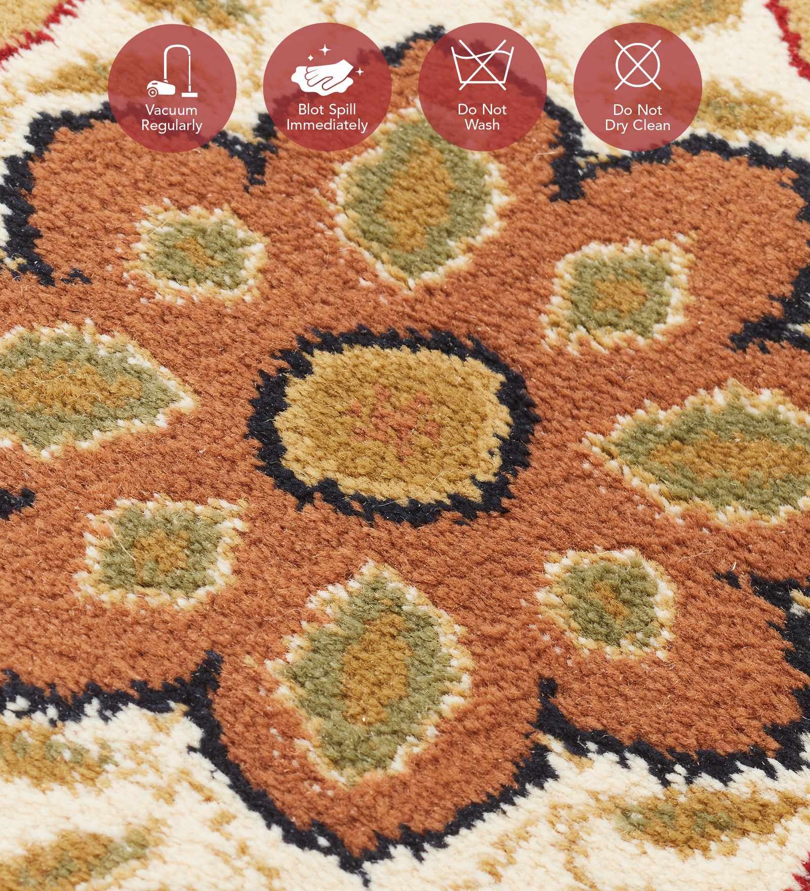 Esfahan Classical Machine Made Carpet Maroon