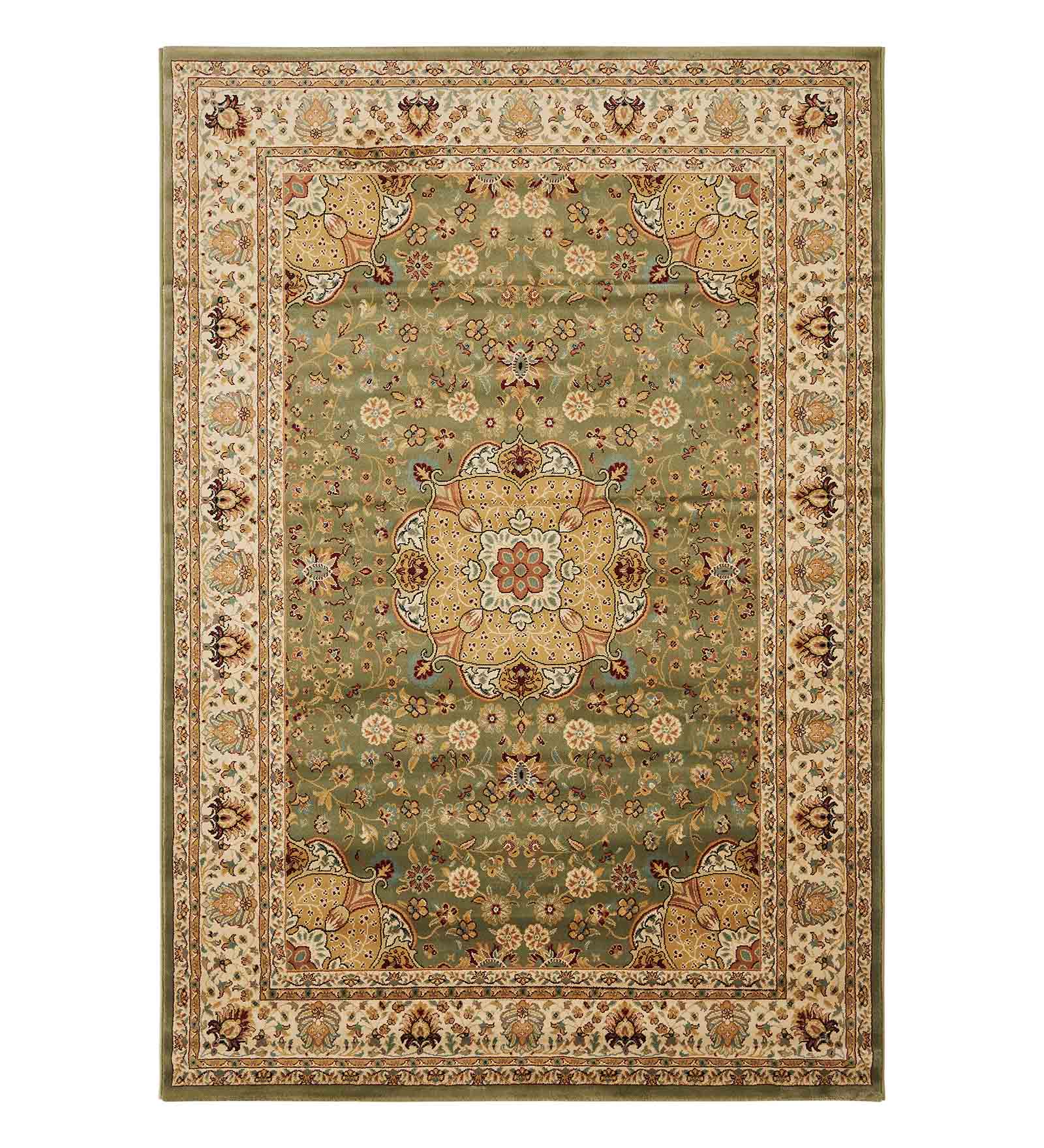 Esfahan Classical Machine Made Carpet Olive