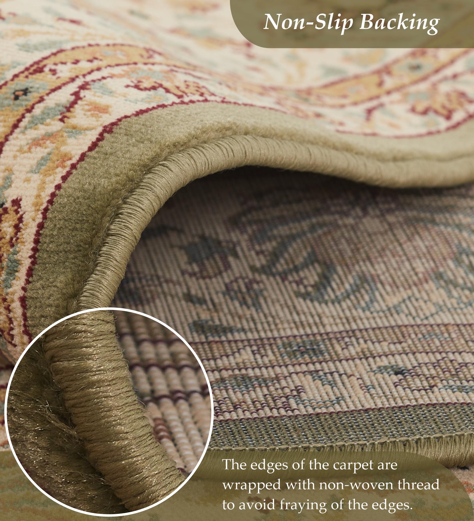 Esfahan Classical Machine Made Carpet Olive