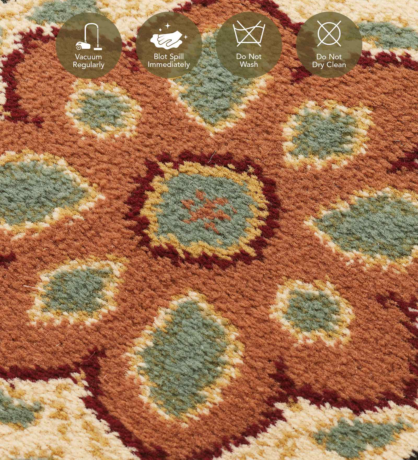 Esfahan Classical Machine Made Carpet Olive