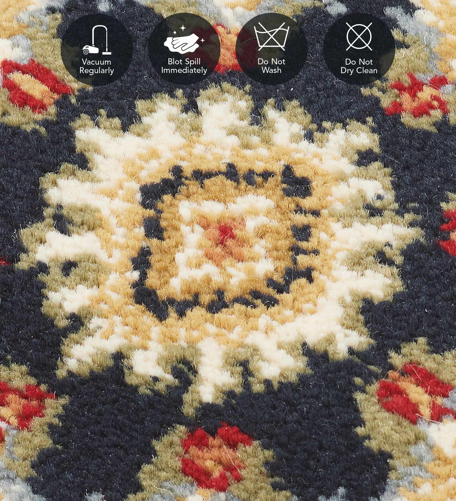 Esfahan Classical Machine Made Carpet Navy