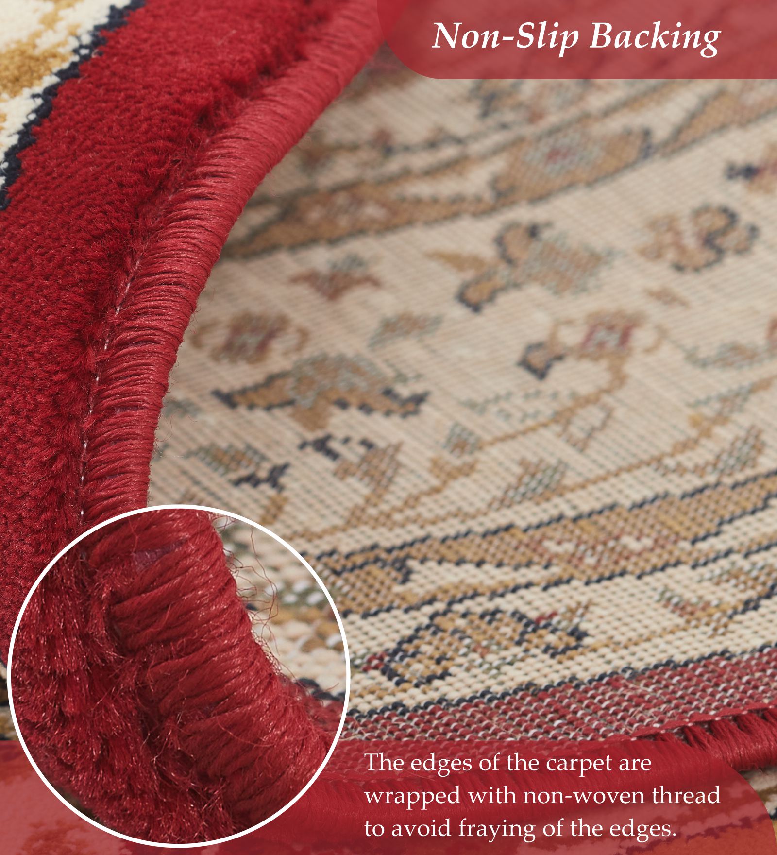 Esfahan Classical Machine Made Carpet Maroon