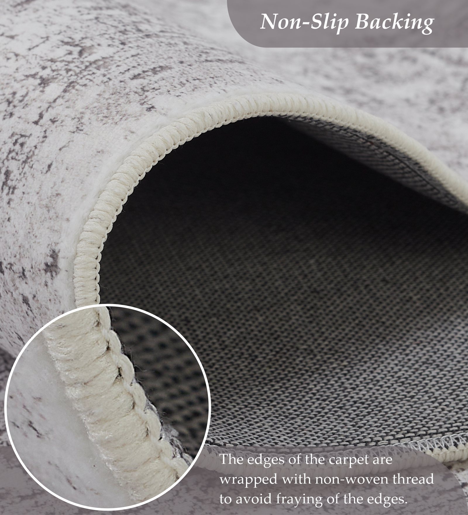 Jura Abstract Bedside Runner Grey