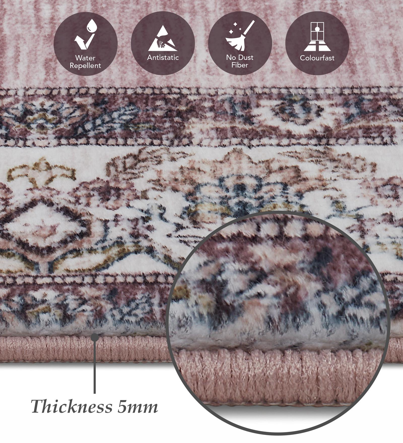 Jura Classical Bedside Runner Brown and Cream