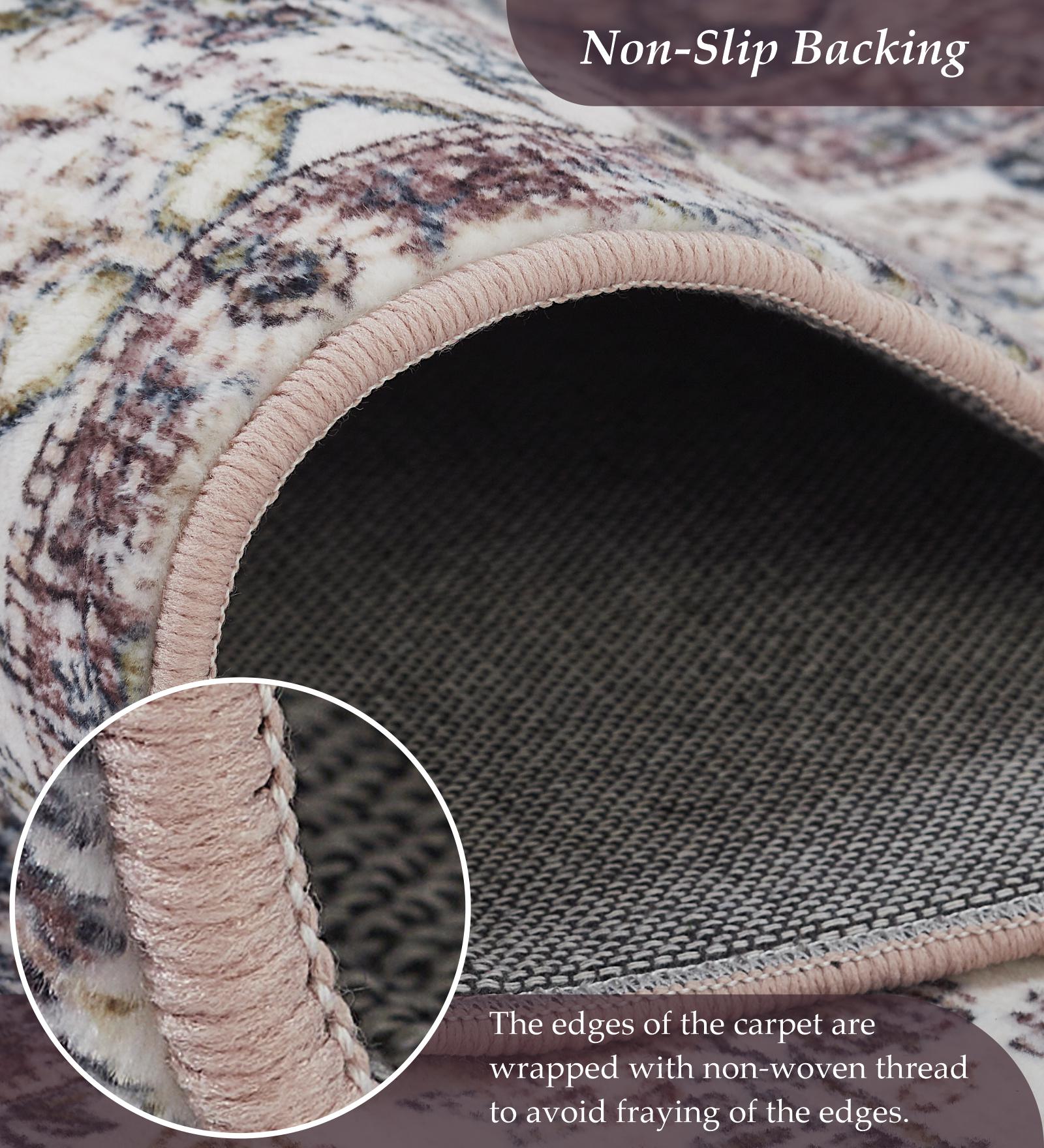 Jura Classical Bedside Runner Brown and Cream