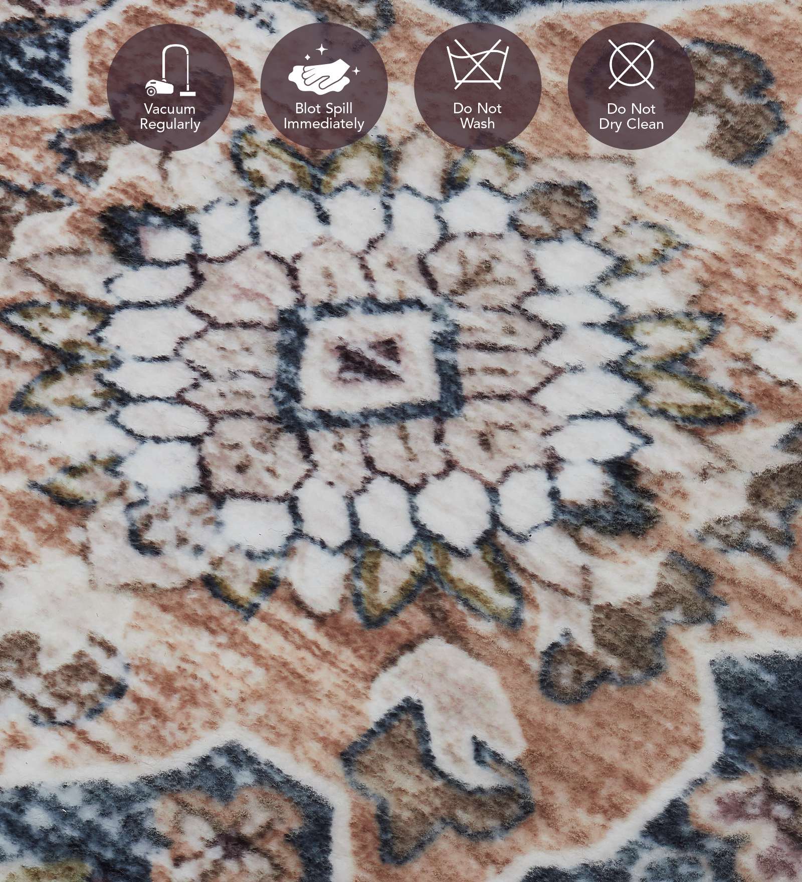 Jura Classical Bedside Runner Brown and Cream