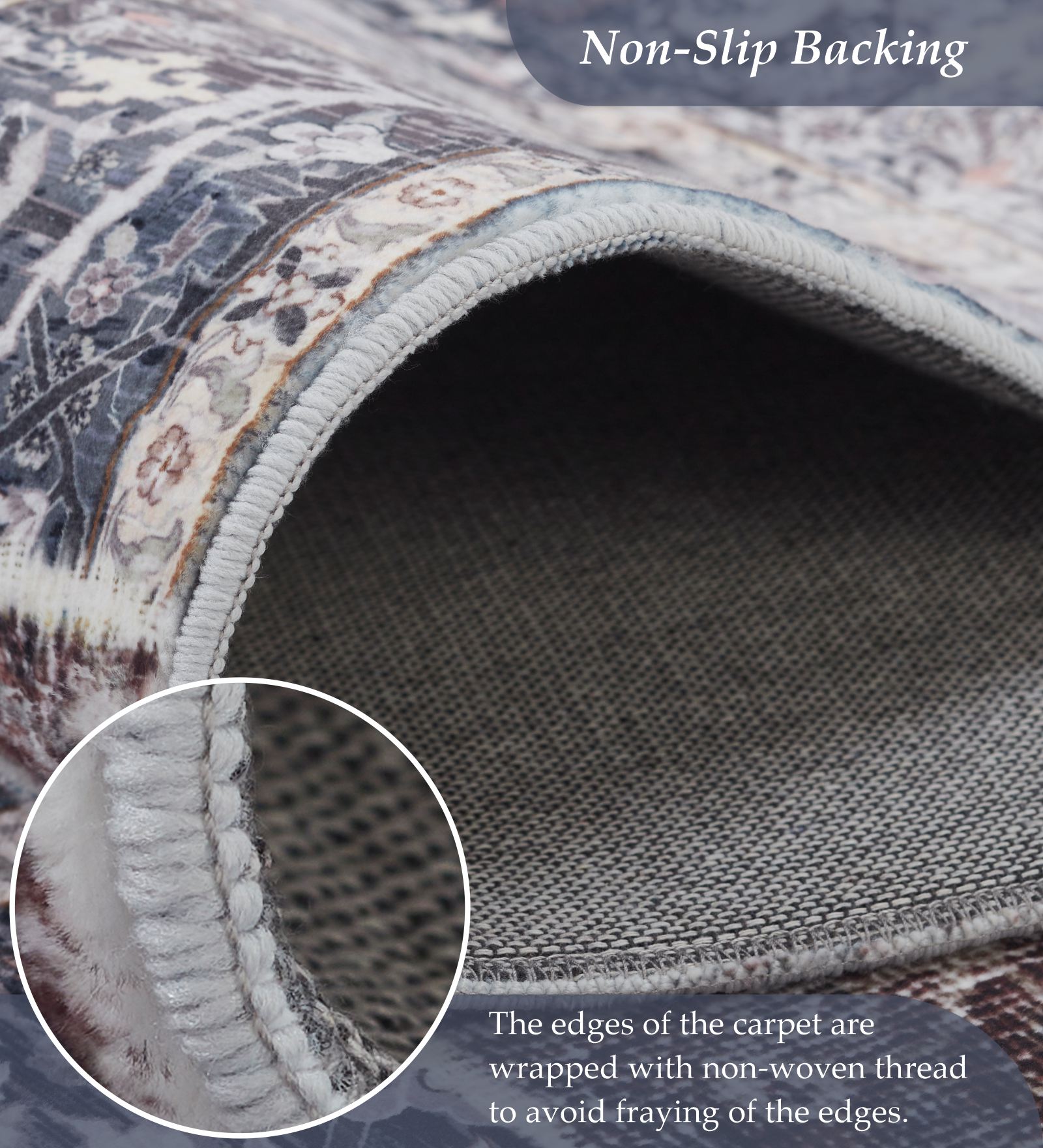 Jura Abstract Bedside Runner Blue and Brown