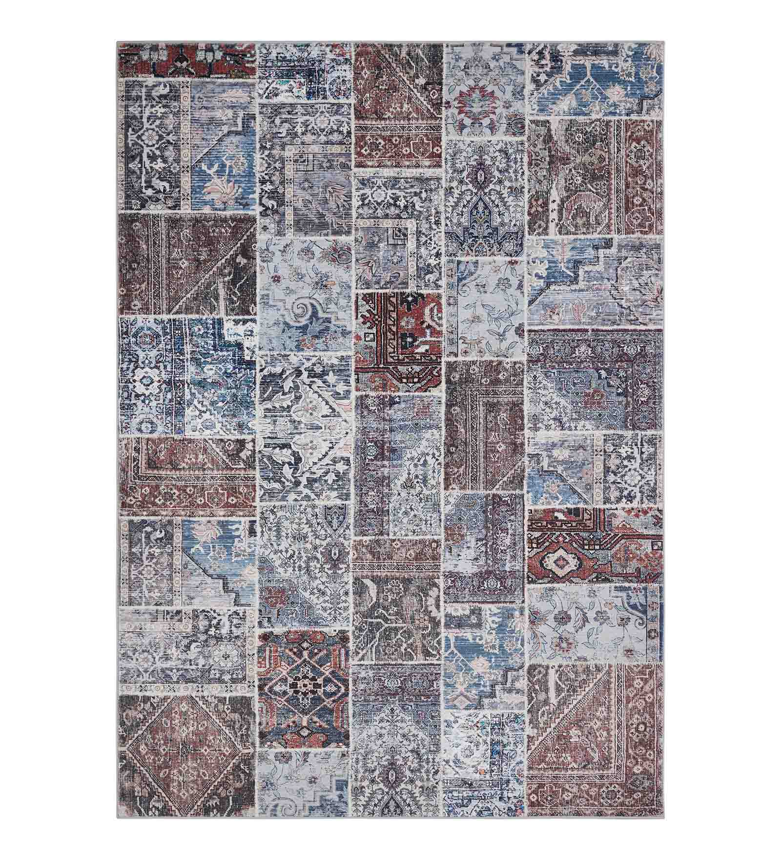 Jura Abstract Carpet Blue and Brown