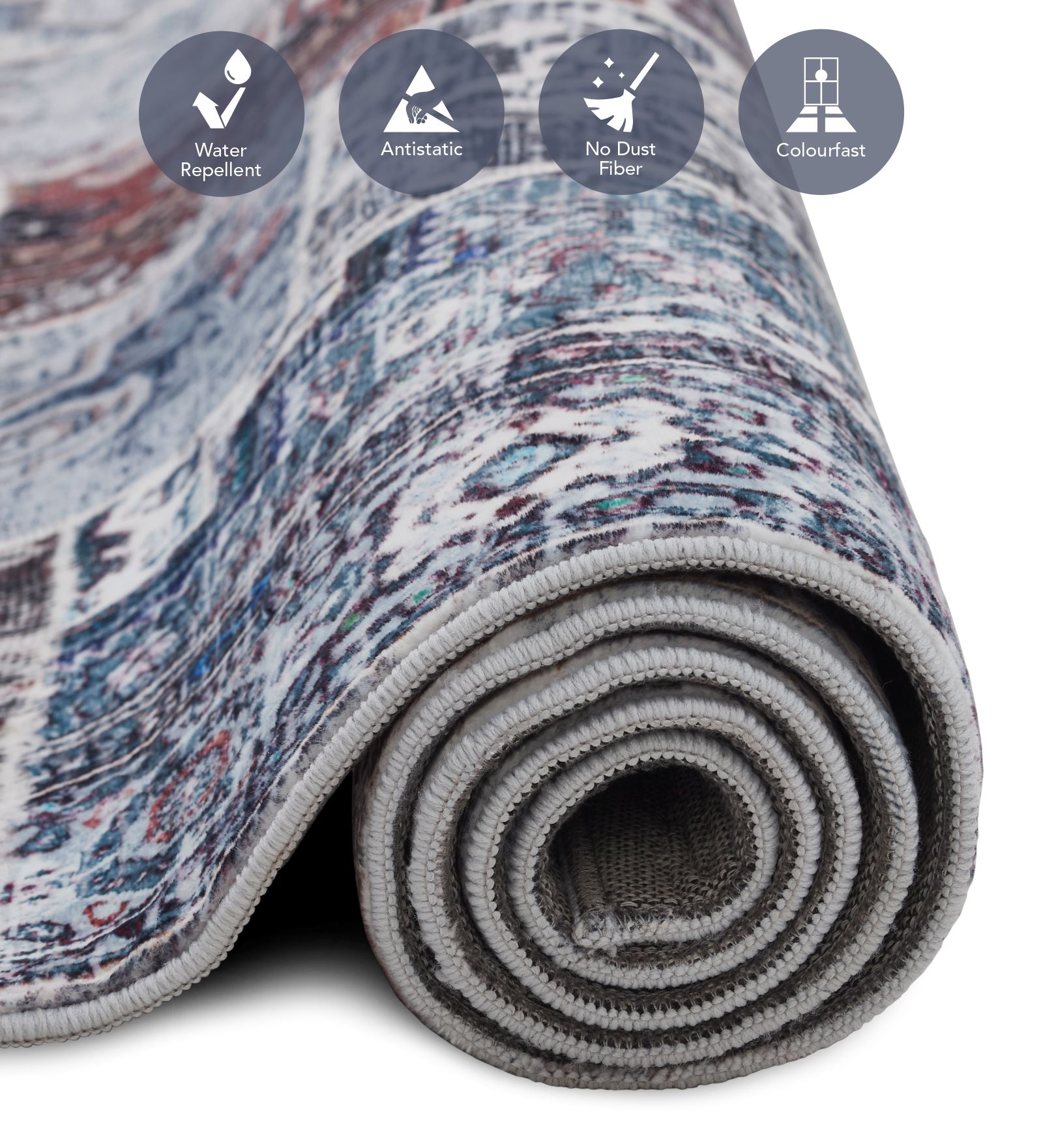 Jura Abstract Carpet Blue and Brown