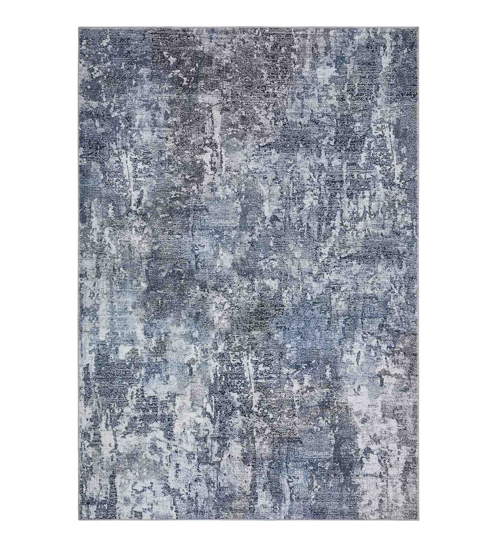 Jura Abstract Carpet Blue and Cream