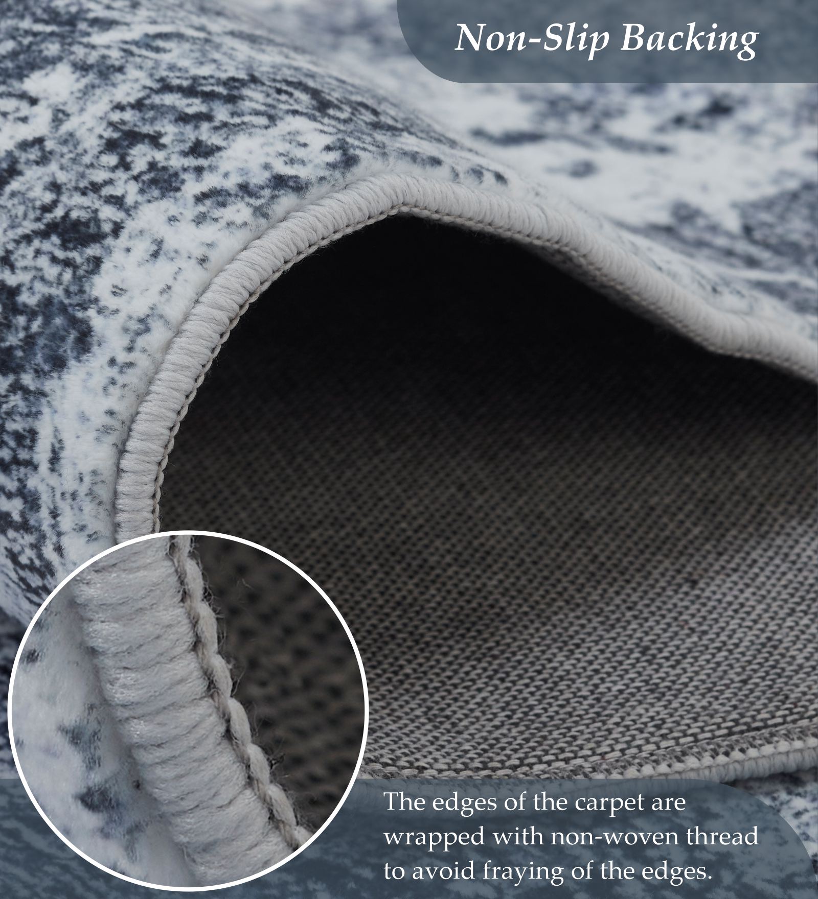 Jura Abstract Carpet Blue and Cream