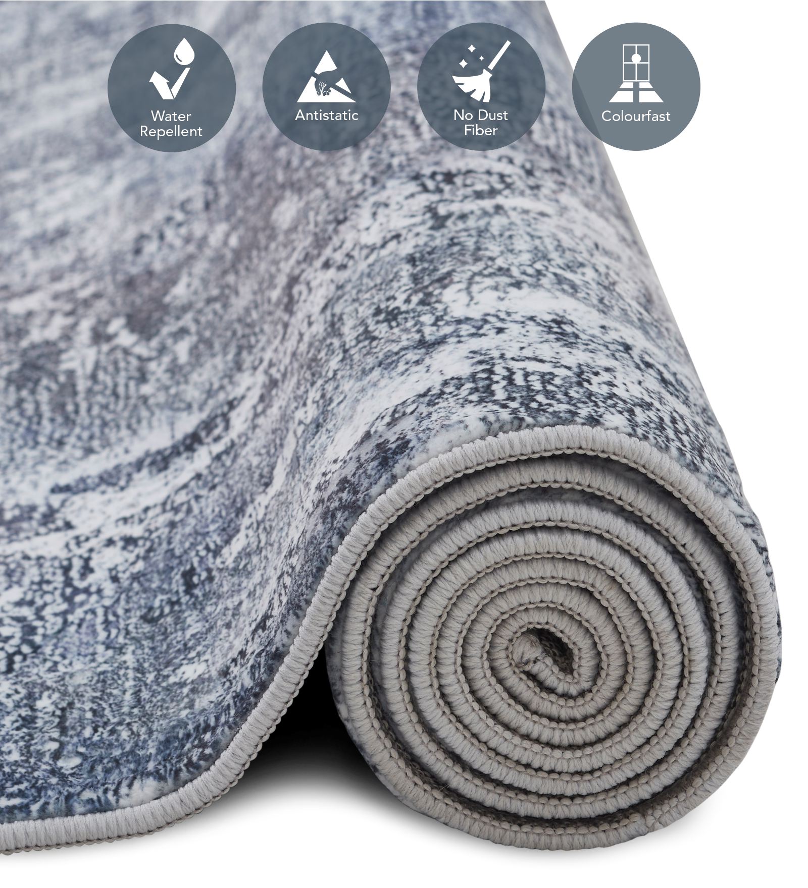 Jura Abstract Carpet Blue and Cream