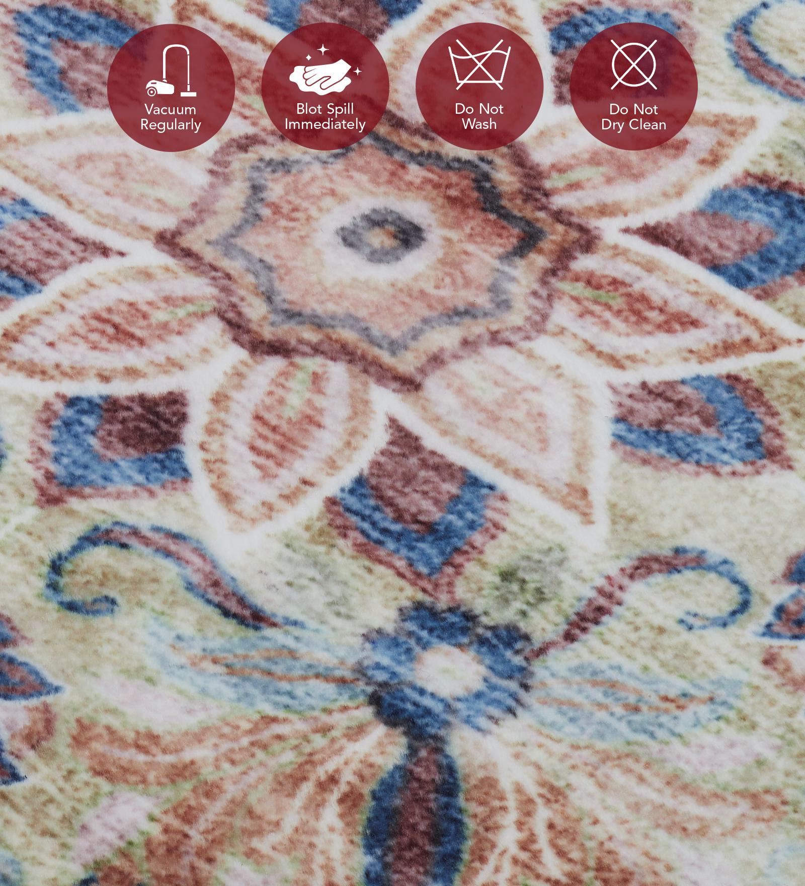 Jura Classical Carpet Maroon and Cream