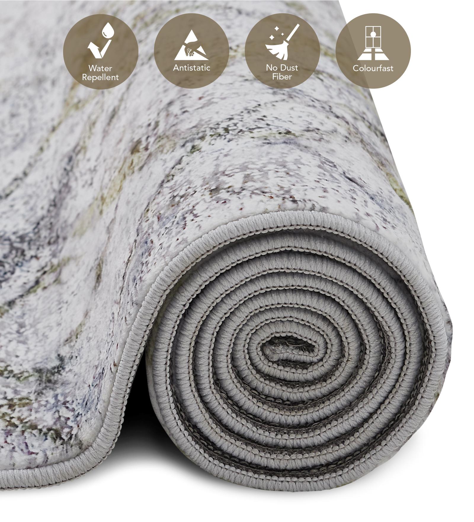 Jura Abstract Carpet Grey and Olive