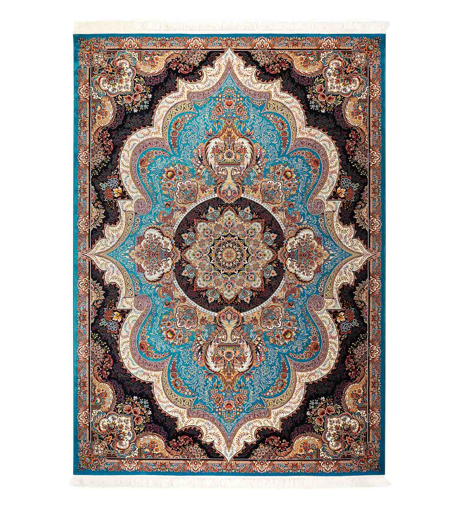 Shiraz 2 Classical Carpet Blue and Cream