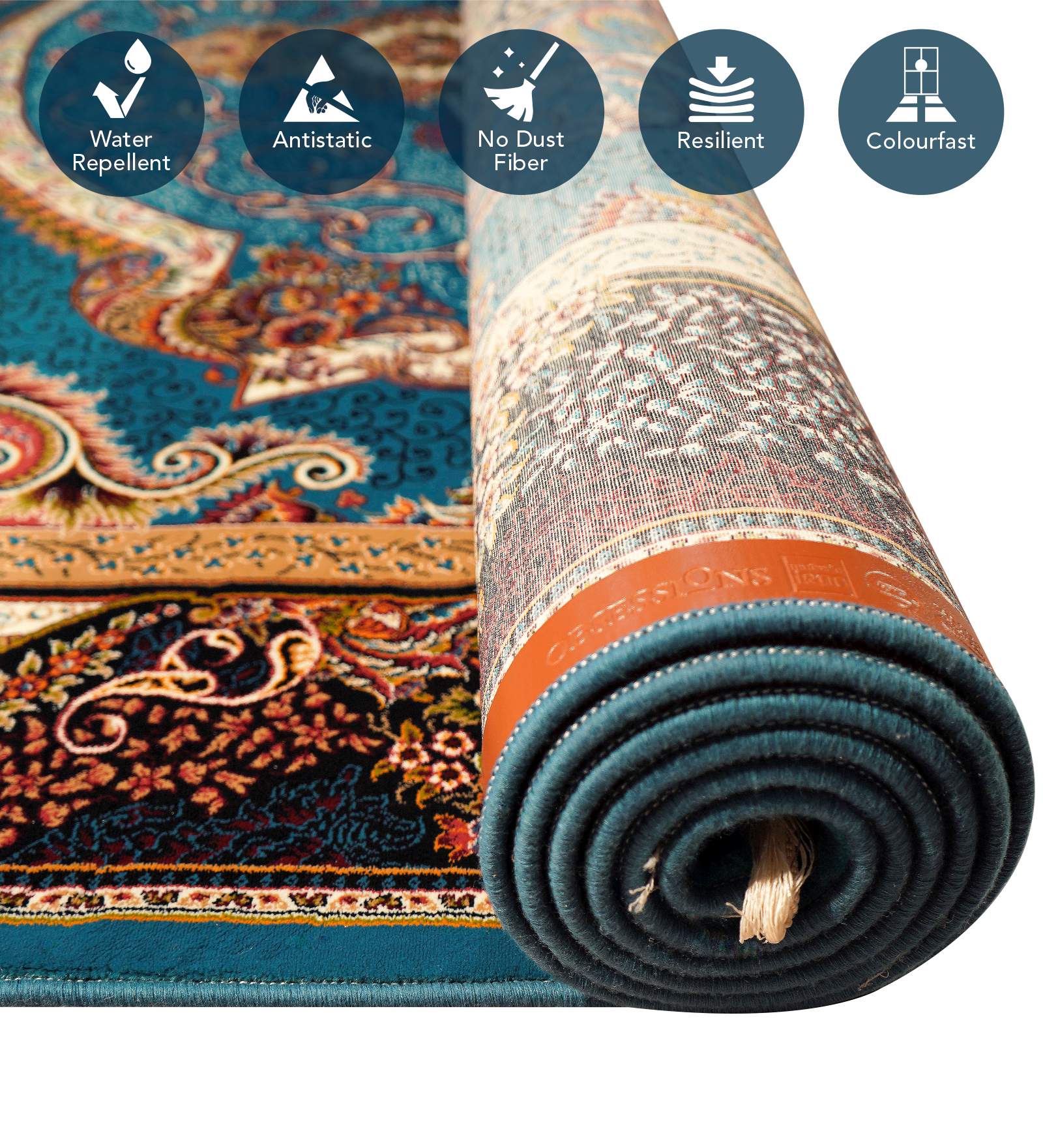 Shiraz 2 Classical Carpet Blue and Cream