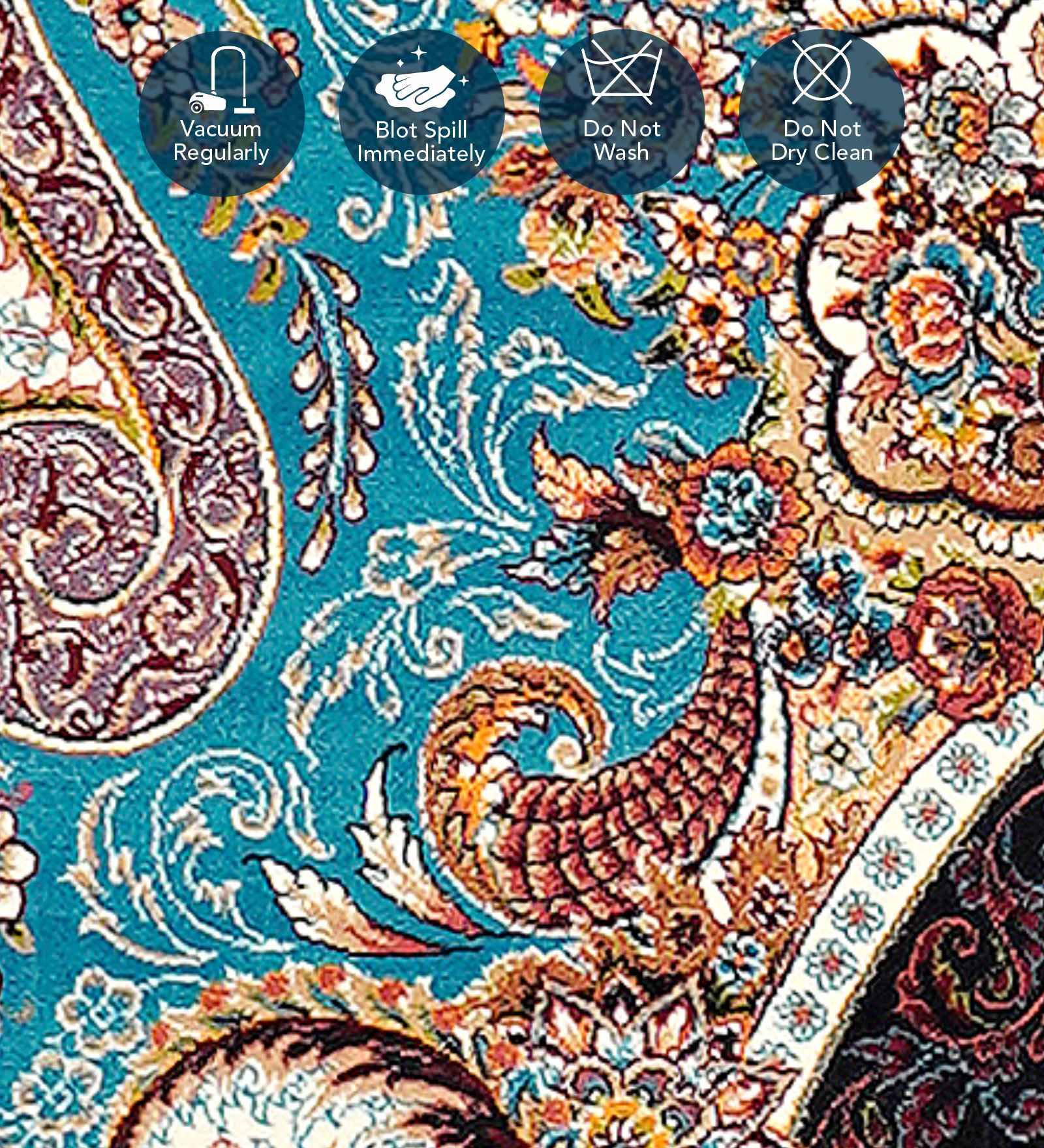 Shiraz 2 Classical Carpet Blue and Cream