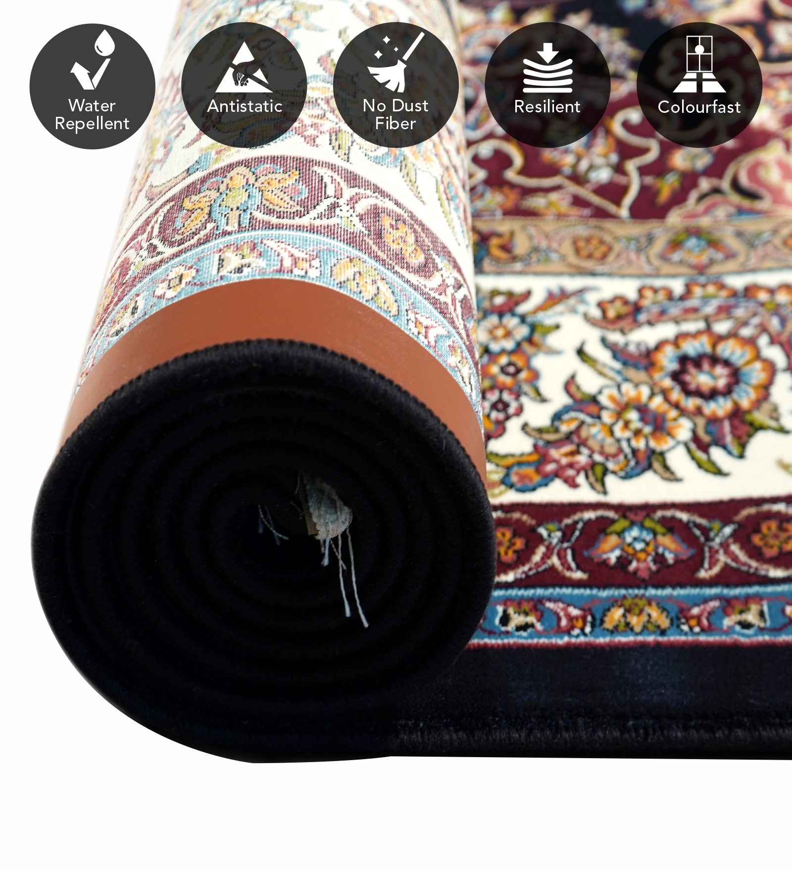 Shiraz 2 Classical Carpet Black and Cream