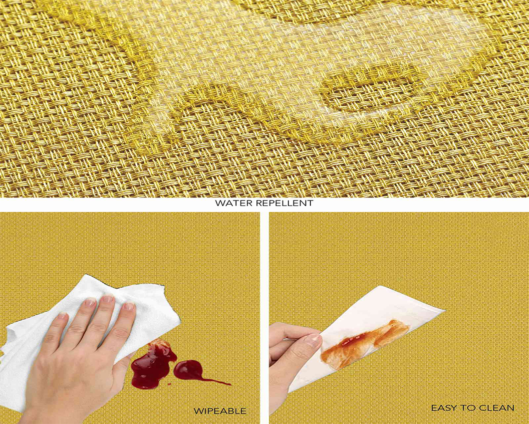 OBSESSIONS Heat Resistant and Washable Table Mat Mustard