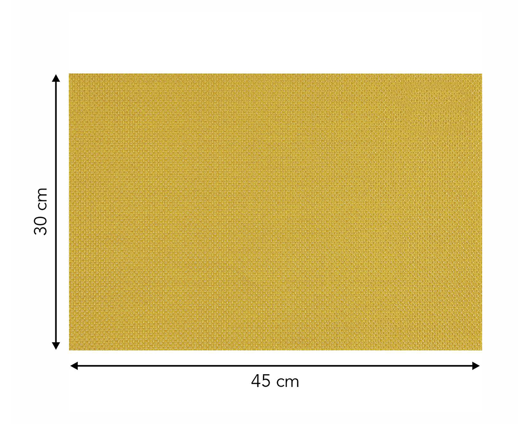 OBSESSIONS Heat Resistant and Washable Table Mat Mustard