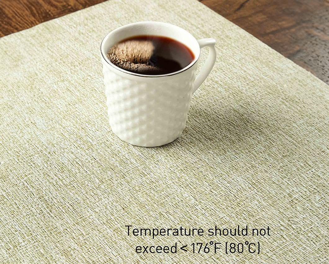 OBSESSIONS Heat Resistant and Washable Table Mat Olive
