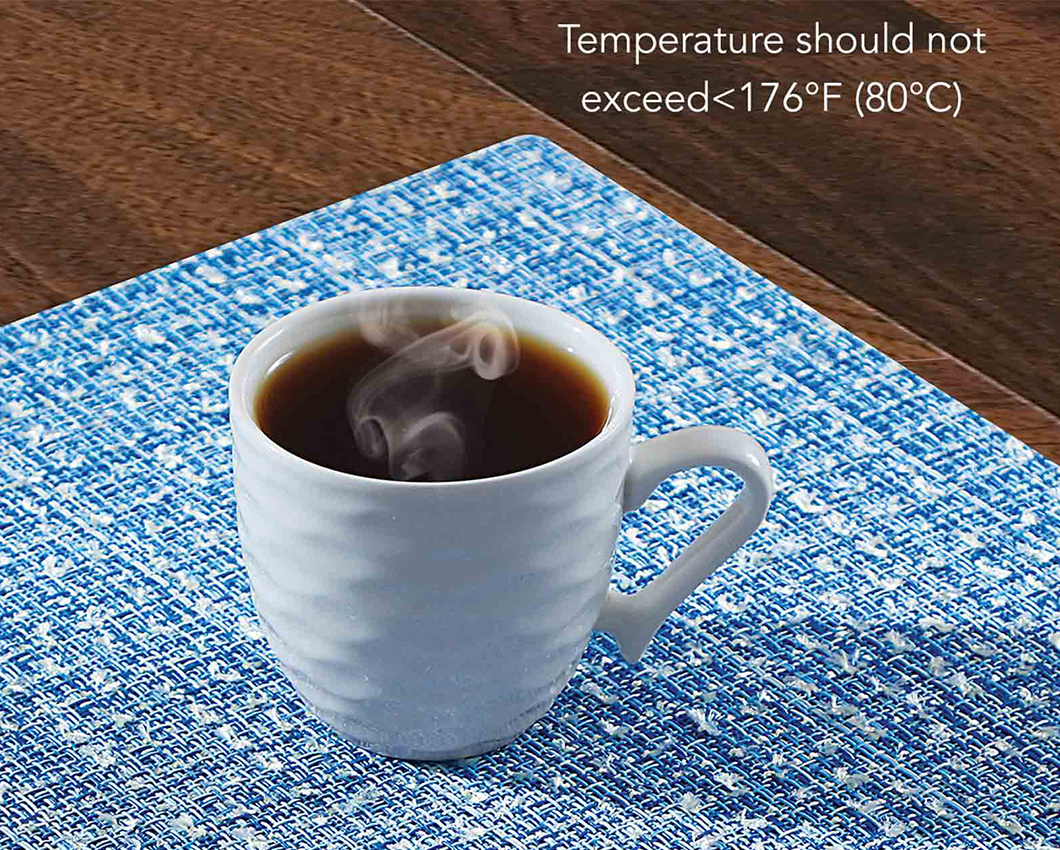 OBSESSIONS Heat Resistant and Washable Table Mat Blue