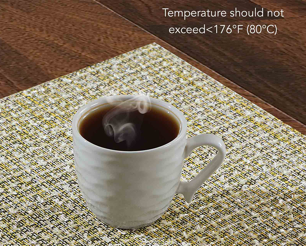 OBSESSIONS Heat Resistant and Washable Table Mat Yellow