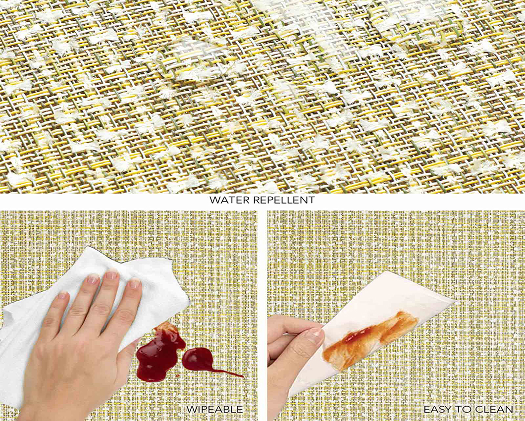 OBSESSIONS Heat Resistant and Washable Table Mat Yellow