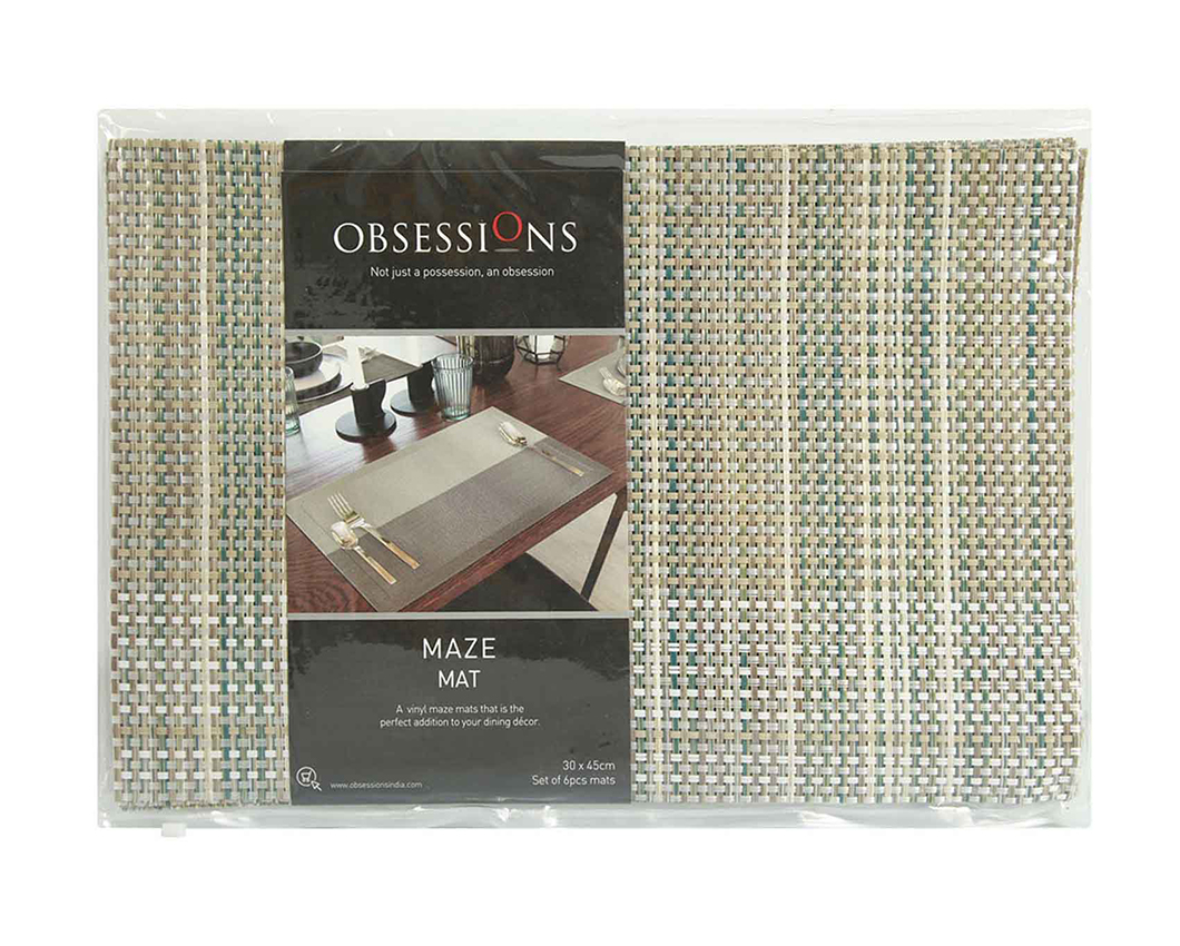 OBSESSIONS Heat Resistant and Washable Table Mat Beige