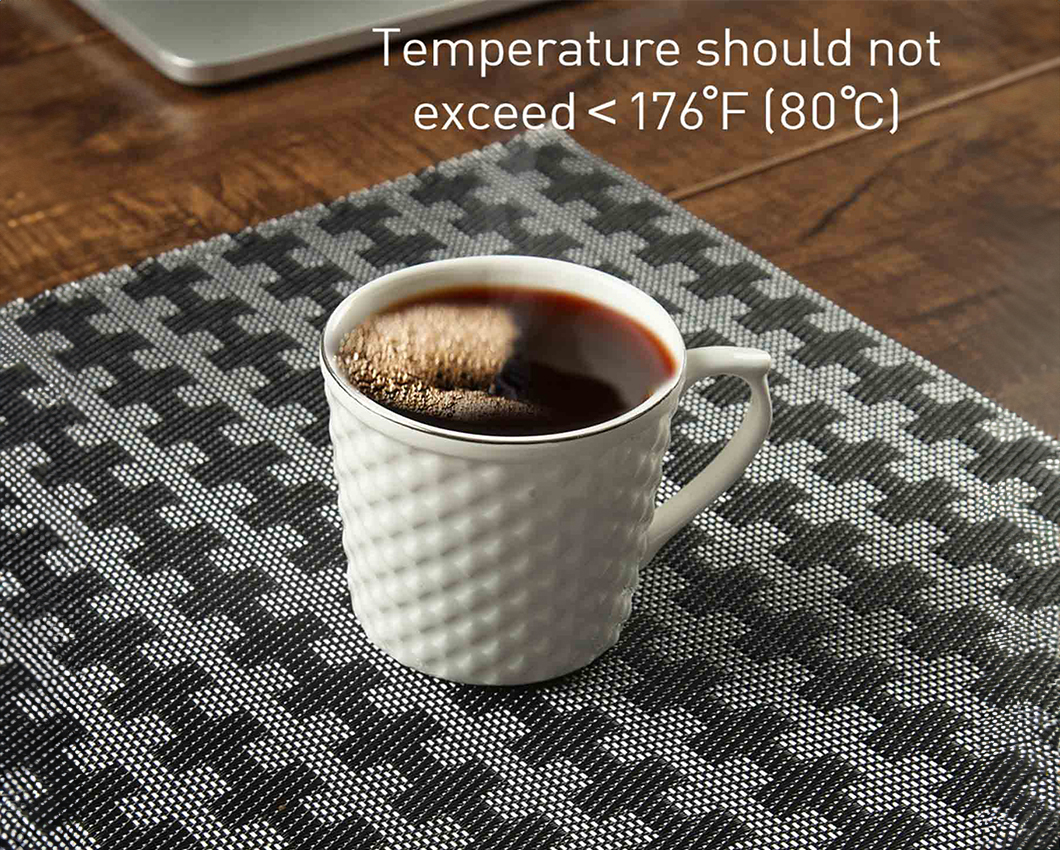 OBSESSIONS Heat Resistant and Washable Table Mat Dark Grey