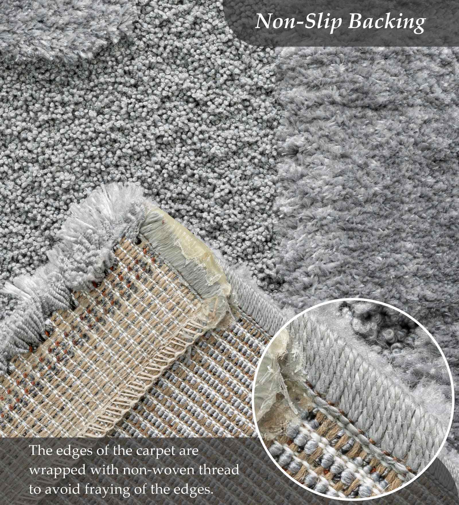 Limba Abstract Machine Made Carpet Grey