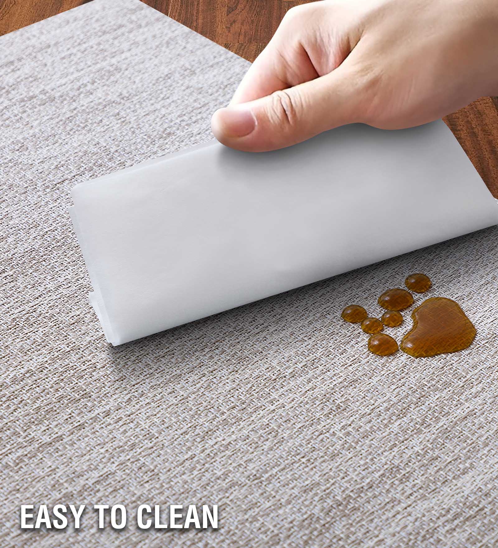OBSESSIONS Heat Resistant and Washable Table Mat Beige