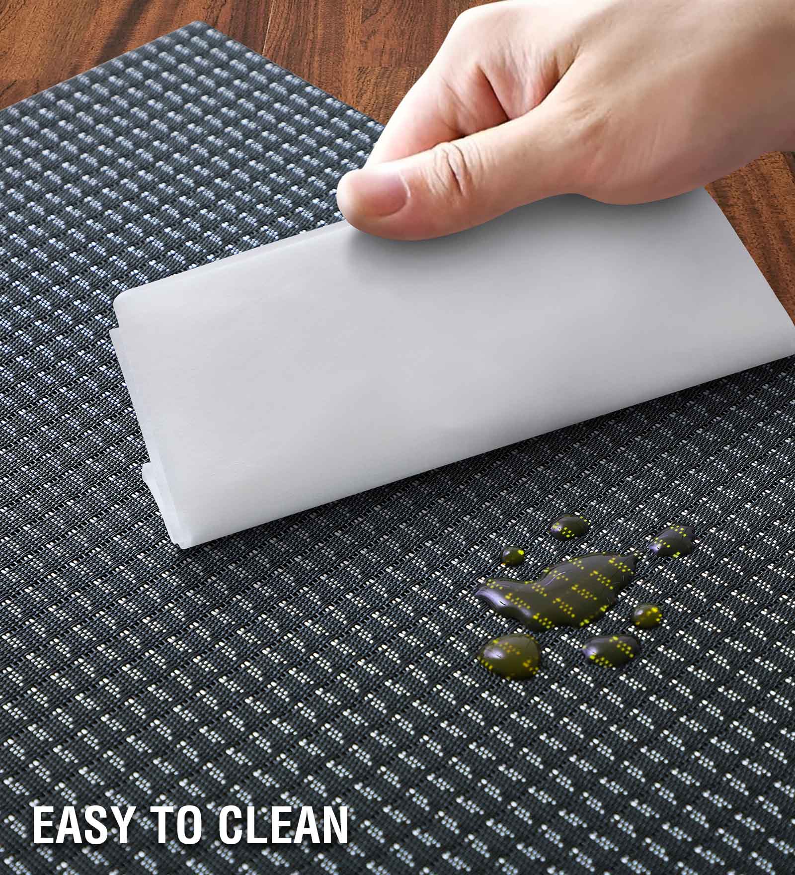 OBSESSIONS Heat Resistant and Washable Table Mat Black