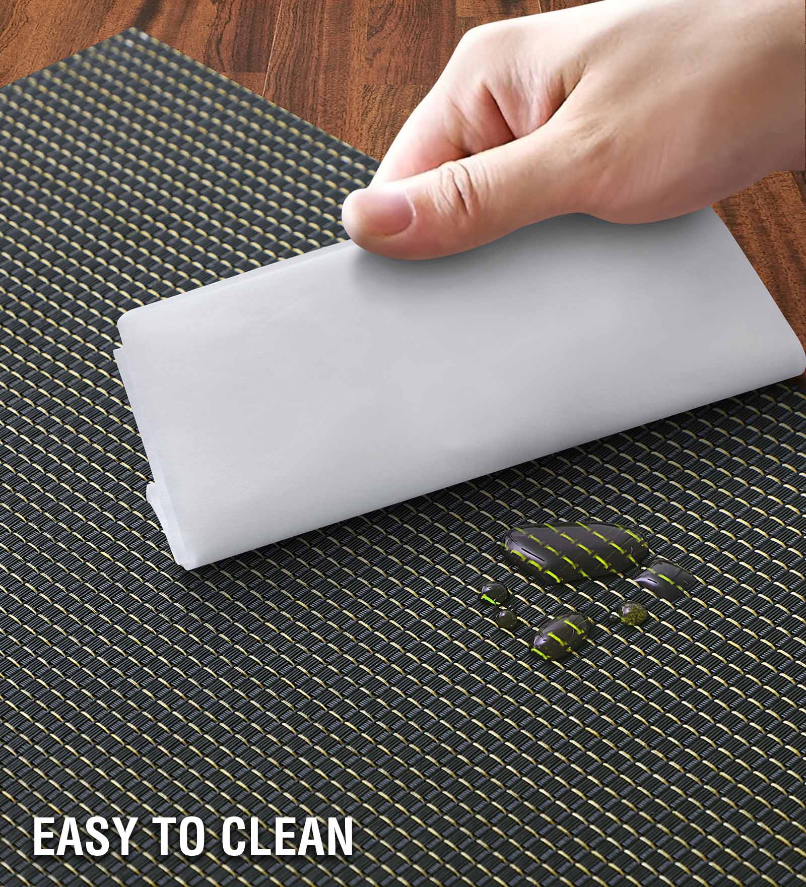 OBSESSIONS Heat Resistant and Washable Table Mat Black