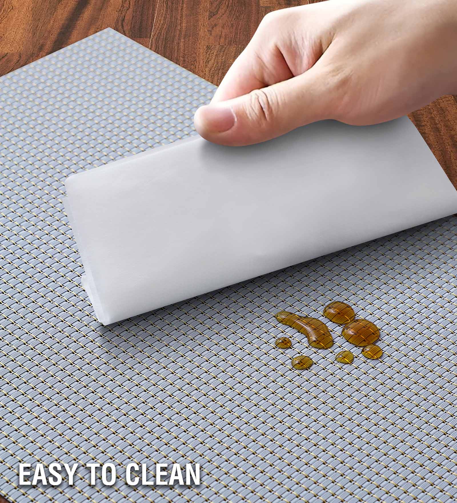 OBSESSIONS Heat Resistant and Washable Table Mat Grey