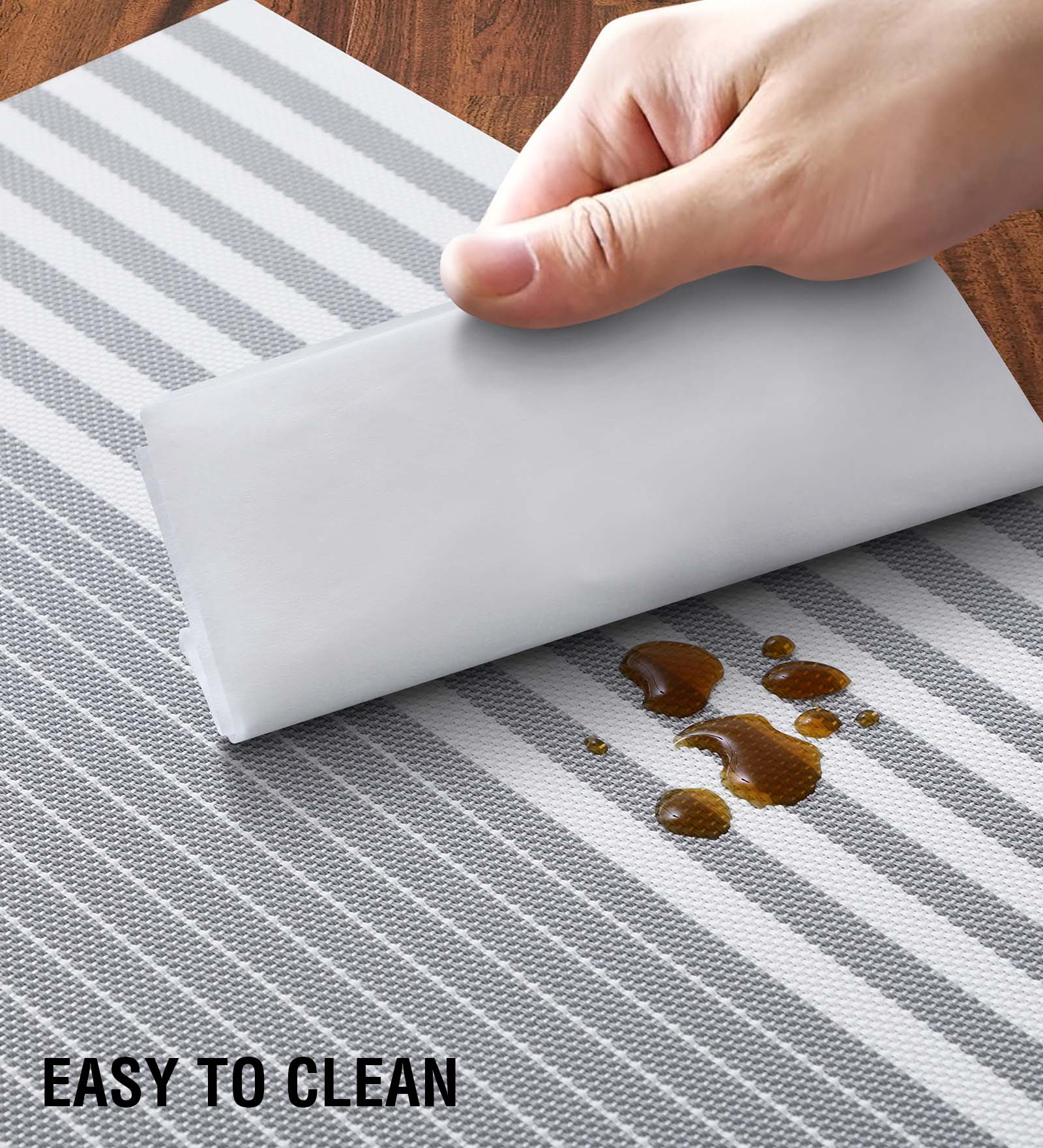 OBSESSIONS Heat Resistant and Washable Table Mat Grey