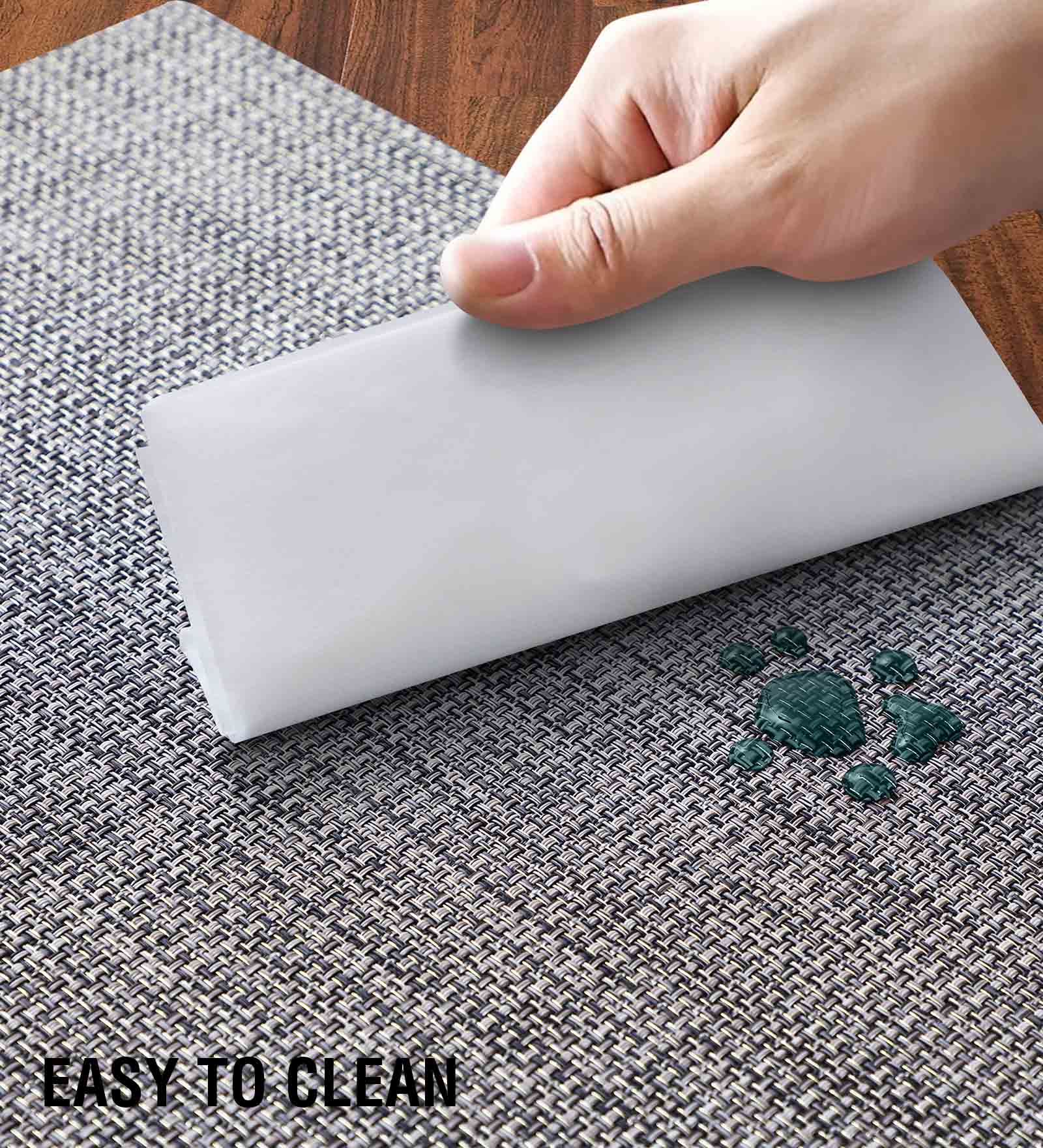 OBSESSIONS Heat Resistant and Washable Table Mat Silver