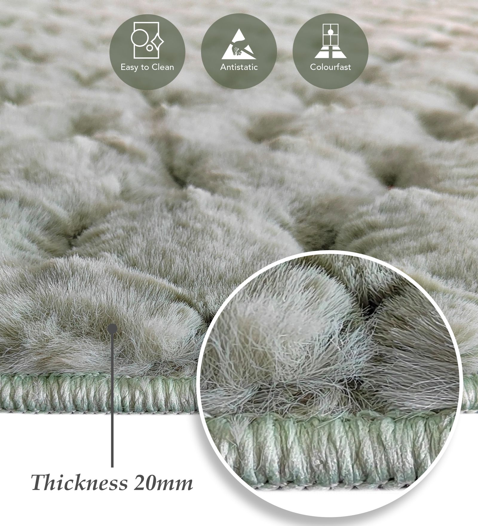 Muffin Solid Bedside Runner Olive